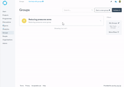 Creating a group new